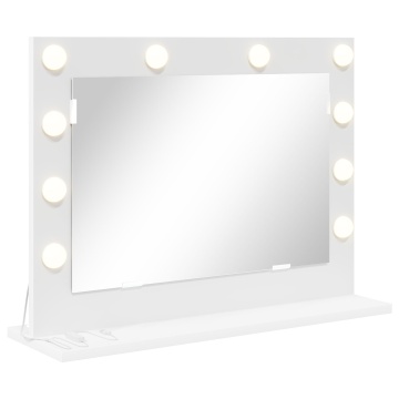 Oglinda de toaletă cu lumini LED albă 60x45x18 cm - Img 2
