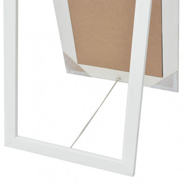 Oglindă în stil baroc independentă, alb, 160 x 40 cm - Img 6