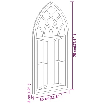 Oglindă,nisip, 70x30 cm,fier, pentru utilizare în interior - Img 5