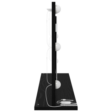 Oglingă vanity cu lumini LED Stejar Negru 80x45x18 cm - Img 4