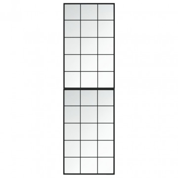 Oglinzi de perete, 2 buc., negru, 100x60 cm, metal - Img 3