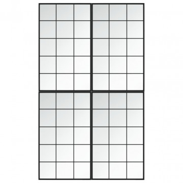 Oglinzi de perete, 4 buc., negru, 100x60 cm, metal - Img 2