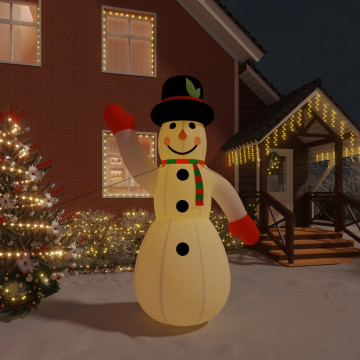 Om de zăpadă gonflabil pentru Crăciun cu LED-uri, 455 cm - Img 1