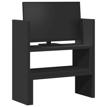Organizator birou, negru, 40x17x41 cm, lemn prelucrat - Img 3