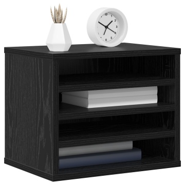 Organizator Birou Stejar Negru 36x26x29.5 cm Lemn Prelucrat - Img 3