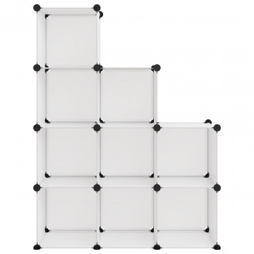 Organizator cub de depozitare, 9 cuburi, transparent, PP - Img 3