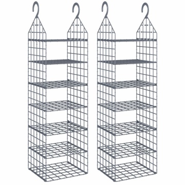 Organizator pentru dulap suspendat, cu 7 rafturi, 2 buc. - Img 2
