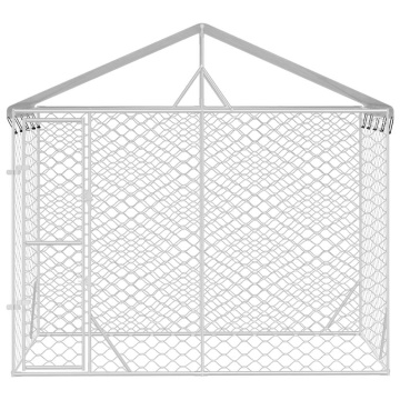 Padoc de exterior&acoperiș argintiu 3x1,5x2,5 m oțel galvanizat - Img 3