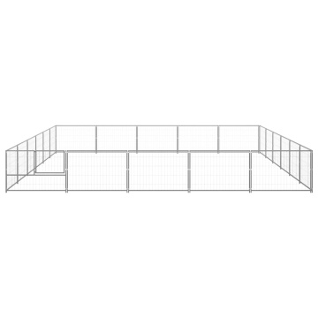Padoc pentru câini, argintiu, 30 m², oțel - Img 3