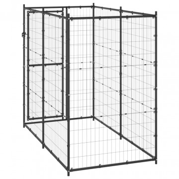 Padoc pentru câini de exterior, 110x220x180 cm, oțel - Img 3