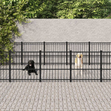 Padoc pentru câini de exterior, 14,11 m², oțel - Img 1