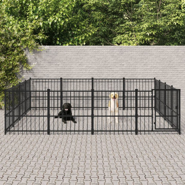 Padoc pentru câini de exterior, 15,05 m², oțel - Img 1