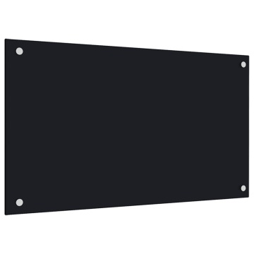 Panou antistropi bucătărie 2 buc. negru 70x40cm sticlă securiz. - Img 4
