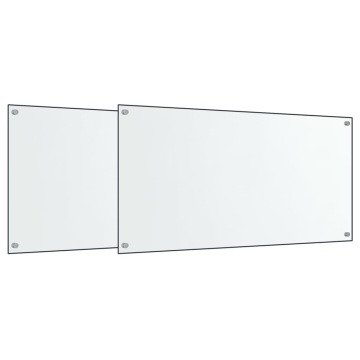 Panou antistropi bucătărie 2 buc. transparent 80x60 cm sticlă - Img 2