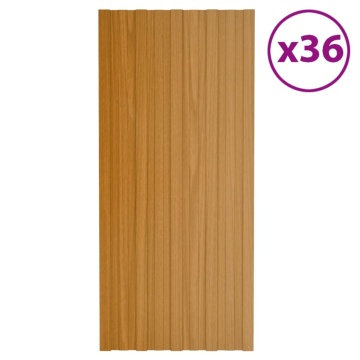 Panouri acoperiș, 36 buc., natural, 100x45 cm, oțel galvanizat - Img 1
