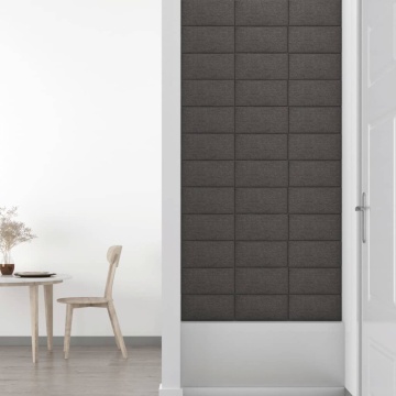 Panouri de perete 12 buc. gri închis 30x15 cm textil 0,54 m² - Img 5