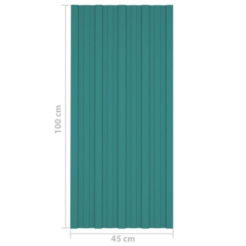 Panouri pentru acoperiș 12 buc. verde 100x45 cm oțel galvanizat - Img 6