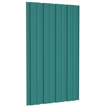Panouri pentru acoperiș 12 buc. verde 80x45 cm oțel galvanizat - Img 4