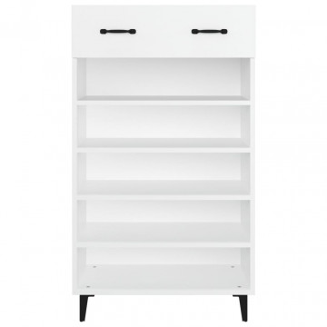 Pantofar, alb, 60x35x105 cm, lemn compozit - Img 5