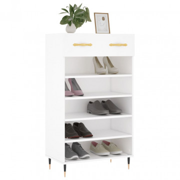 Pantofar, alb, 60x35x105 cm, lemn compozit - Img 3