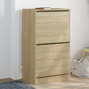 Pantofar cu 2 sertare rabatabile, stejar sonoma, 60x42x108 cm - Img 1