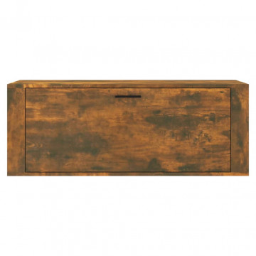 Pantofar de perete, stejar fumuriu, 100x35x38 cm lemn prelucrat - Img 8