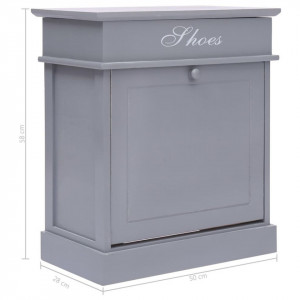 Pantofar, gri, 50 x 28 x 58 cm, lemn de paulownia - Img 8
