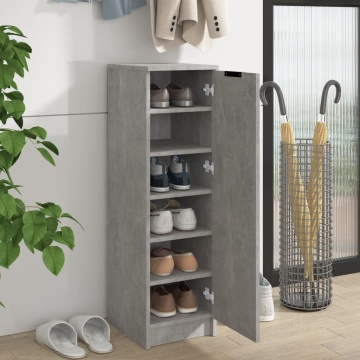 Pantofar, gri beton, 30x35x100 cm, lemn compozit - Img 3
