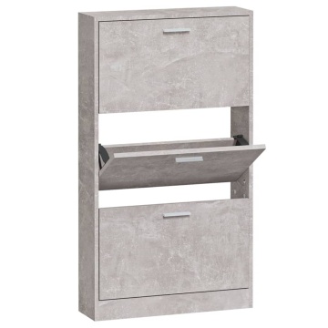 Pantofar, gri beton, 59x17x108 cm, lemn compozit - Img 2
