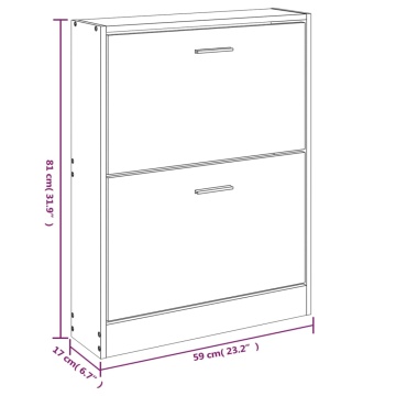 Pantofar, gri beton, 59x17x81 cm, lemn compozit - Img 4