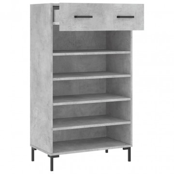 Pantofar, gri beton, 60x35x105 cm, lemn compozit - Img 8