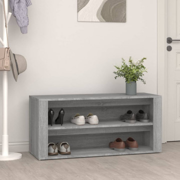 Pantofar, gri sonoma, 100x35x45 cm, lemn prelucrat - Img 1
