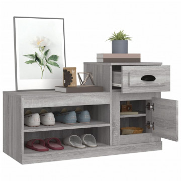 Pantofar, gri sonoma, 100x42x60 cm, lemn prelucrat - Img 8