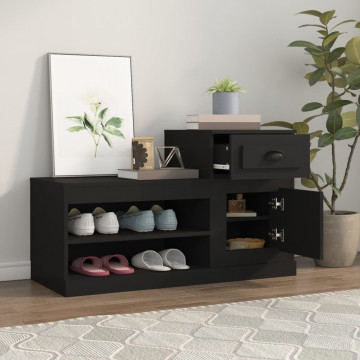 Pantofar, negru, 100x42x60 cm, lemn prelucrat - Img 3
