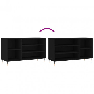 Pantofar, negru, 102x36x60 cm, lemn compozit - Img 6