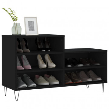 Pantofar, negru, 102x36x60 cm, lemn compozit - Img 3