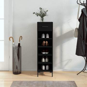Pantofar, negru, 30x35x105 cm, lemn compozit - Img 1
