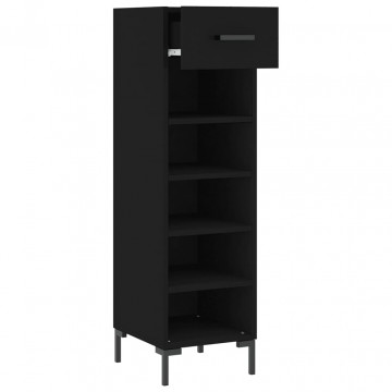 Pantofar, negru, 30x35x105 cm, lemn compozit - Img 8