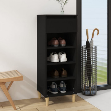 Pantofar, negru, 40x36x105 cm, lemn compozit - Img 1