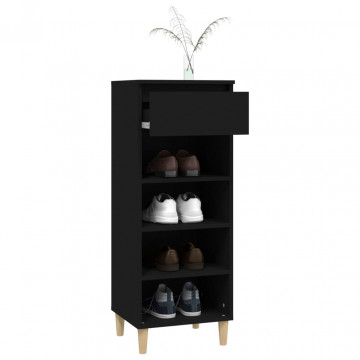 Pantofar, negru, 40x36x105 cm, lemn compozit - Img 6