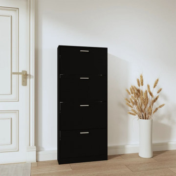 Pantofar, negru, 59x17x150 cm, lemn compozit - Img 3