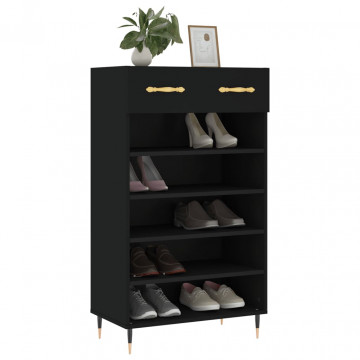 Pantofar, negru, 60x35x105 cm, lemn compozit - Img 3