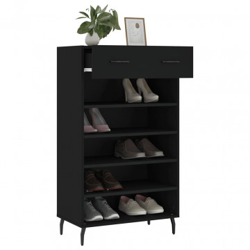 Pantofar, negru, 60x35x105 cm, lemn compozit - Img 4