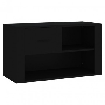 Pantofar, negru, 80x35x45 cm, lemn compozit - Img 2