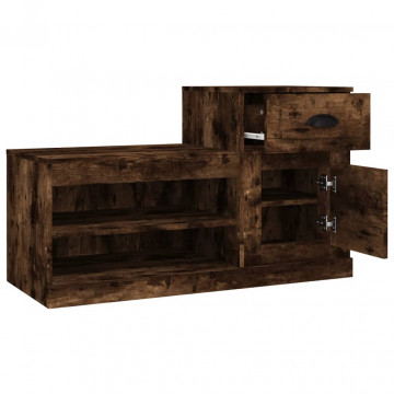 Pantofar, stejar fumuriu, 100x42x60 cm, lemn prelucrat - Img 7