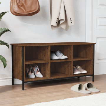 Pantofar, stejar maro, 100x35x50 cm, lemn prelucrat - Img 1
