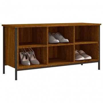 Pantofar, stejar maro, 100x35x50 cm, lemn prelucrat - Img 4