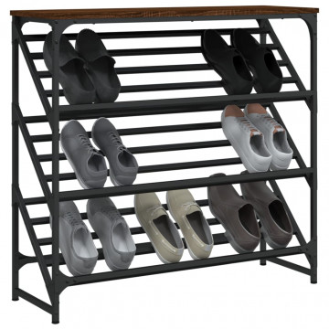 Pantofar, stejar maro, 90x30x85 cm, lemn prelucrat - Img 3
