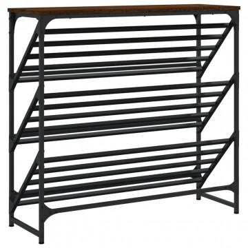 Pantofar, stejar maro, 90x30x85 cm, lemn prelucrat - Img 5