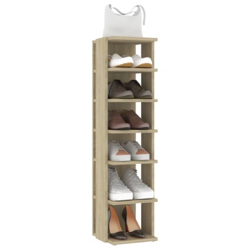 Pantofar, stejar sonoma, 27,5x27x102 cm, lemn prelucrat - Img 5